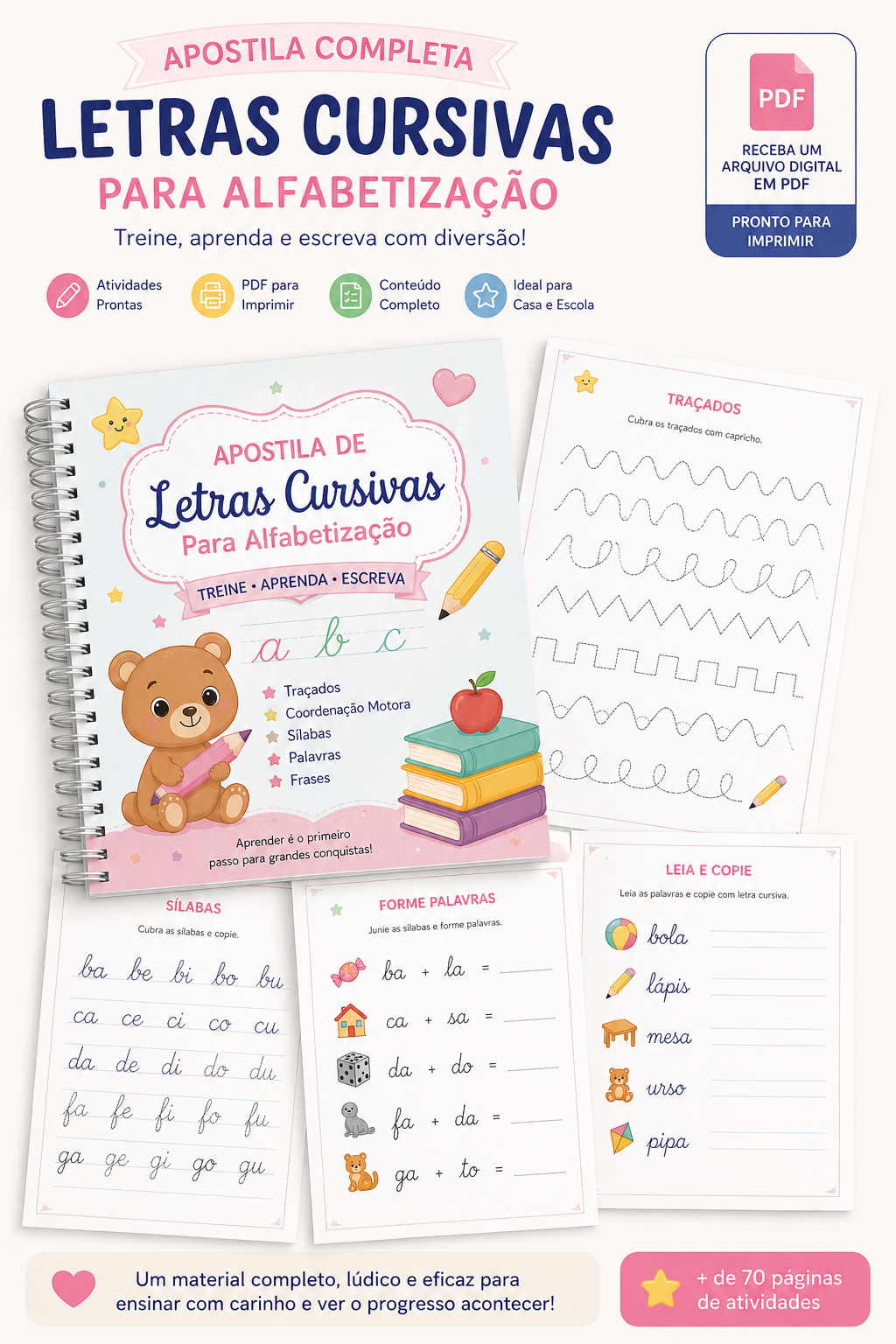 Apresentação do material Letras Cursivas